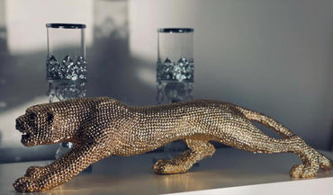 Diamond Leopard Sculpture