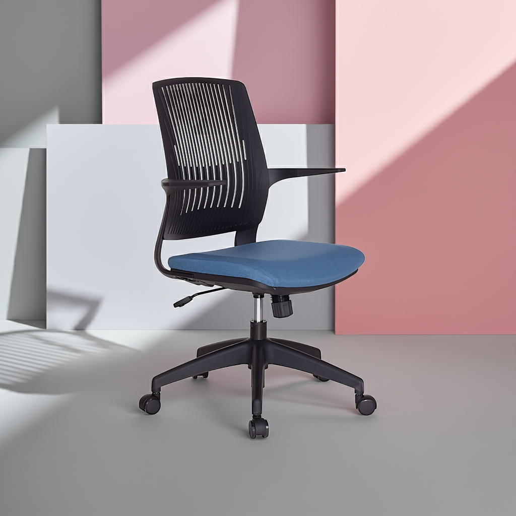 Eva Mid Back Revolving Chair (Grey)