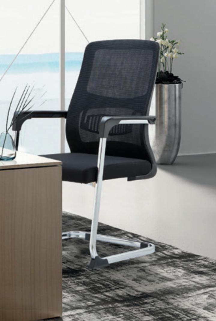 Korean Visitor Chair - Red Black