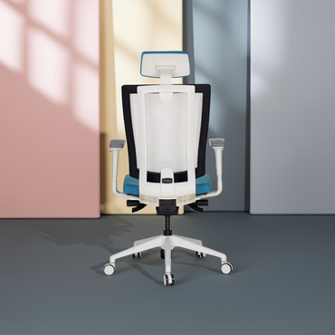 Promax-High Back Revolving Chair - White Frame