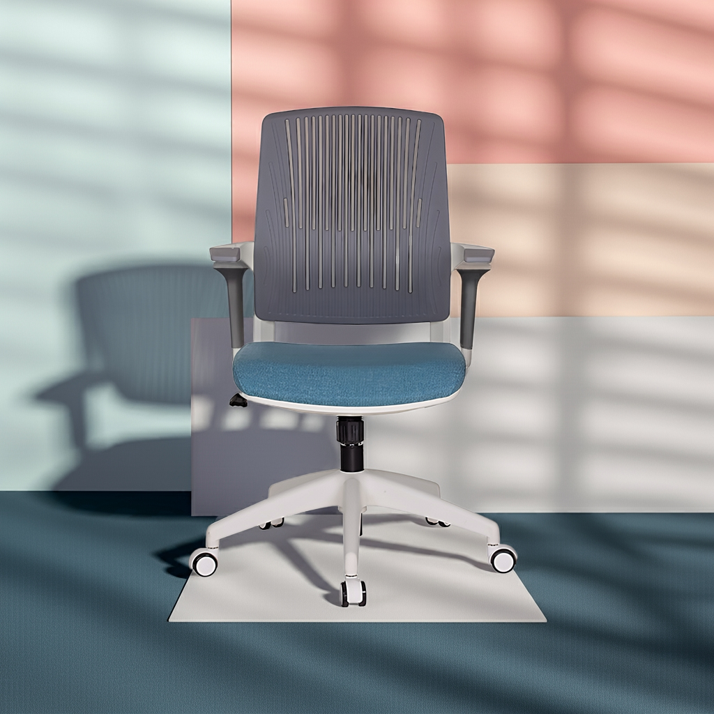 Eva Mid Back Revolving Chair (Grey)