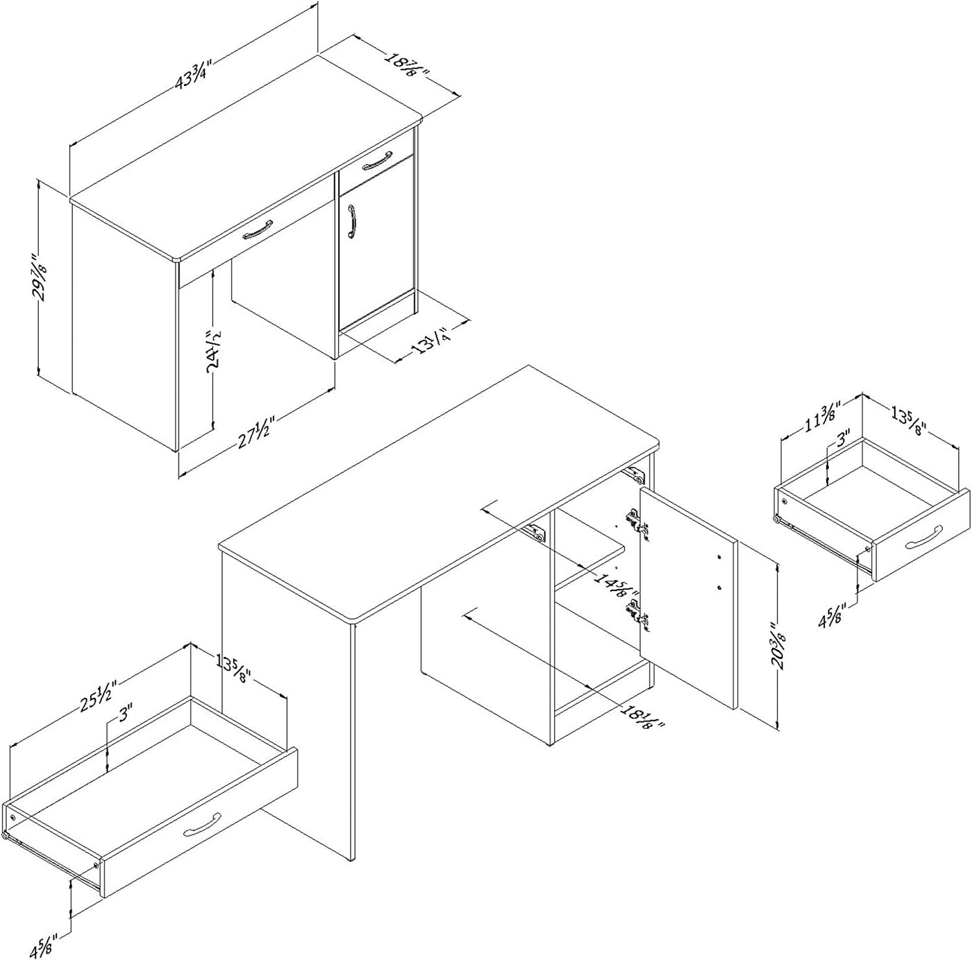 Regency Simple Office Table | Elegant & Functional Desk – multiwood