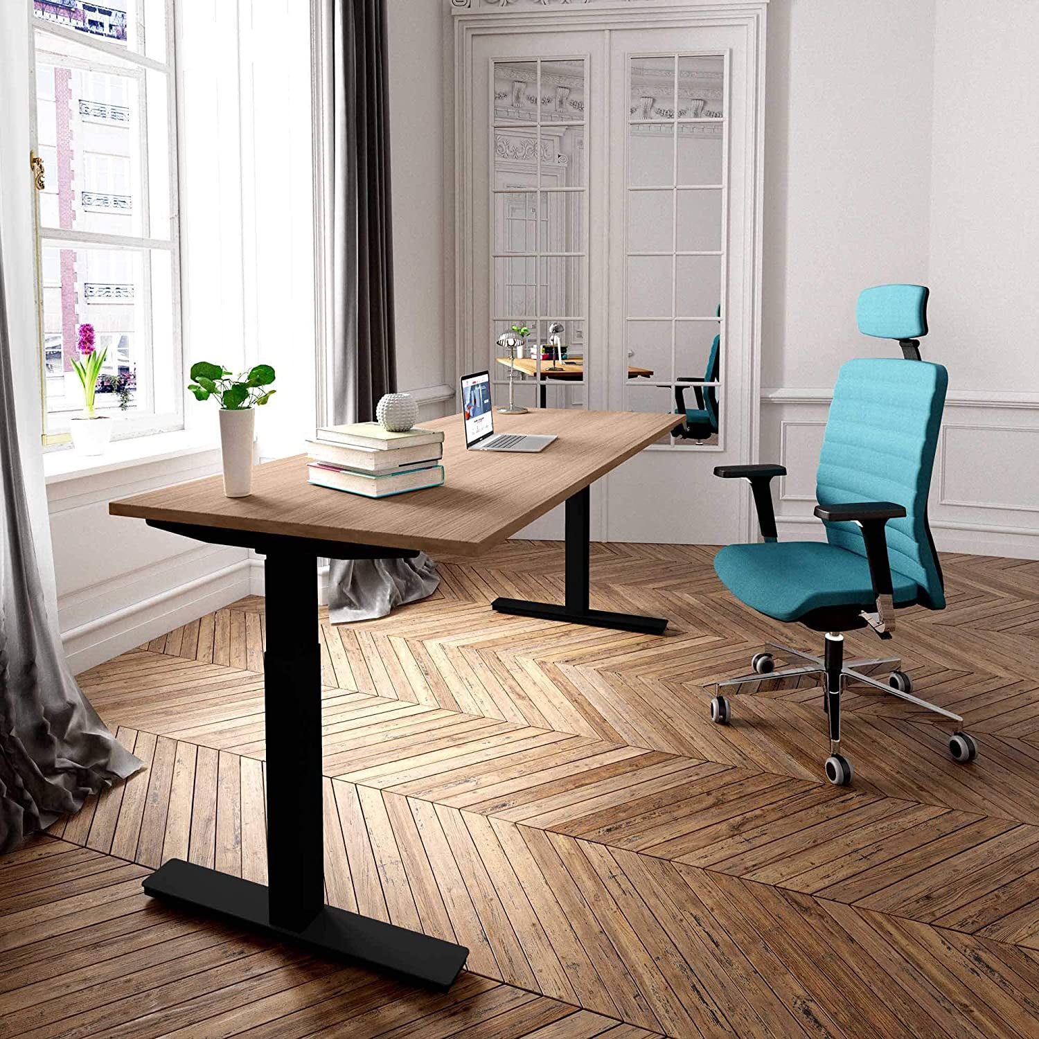 Wooden Office Computer Table Rectangular Modern Computer Table,