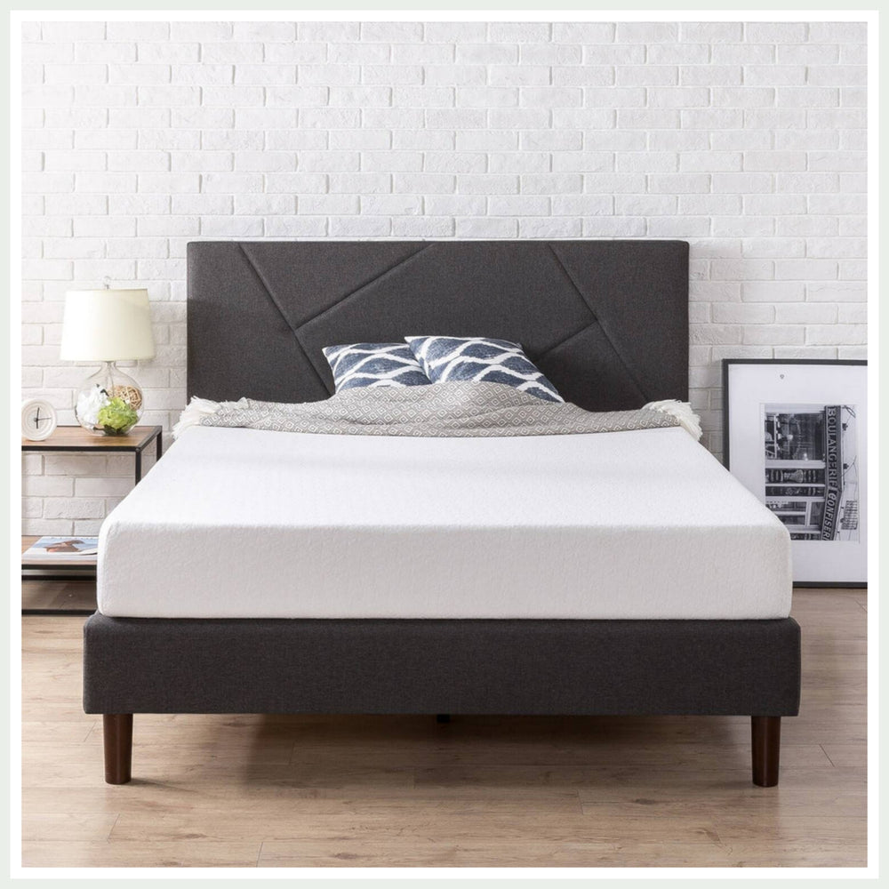 Grey Upholstered Bed