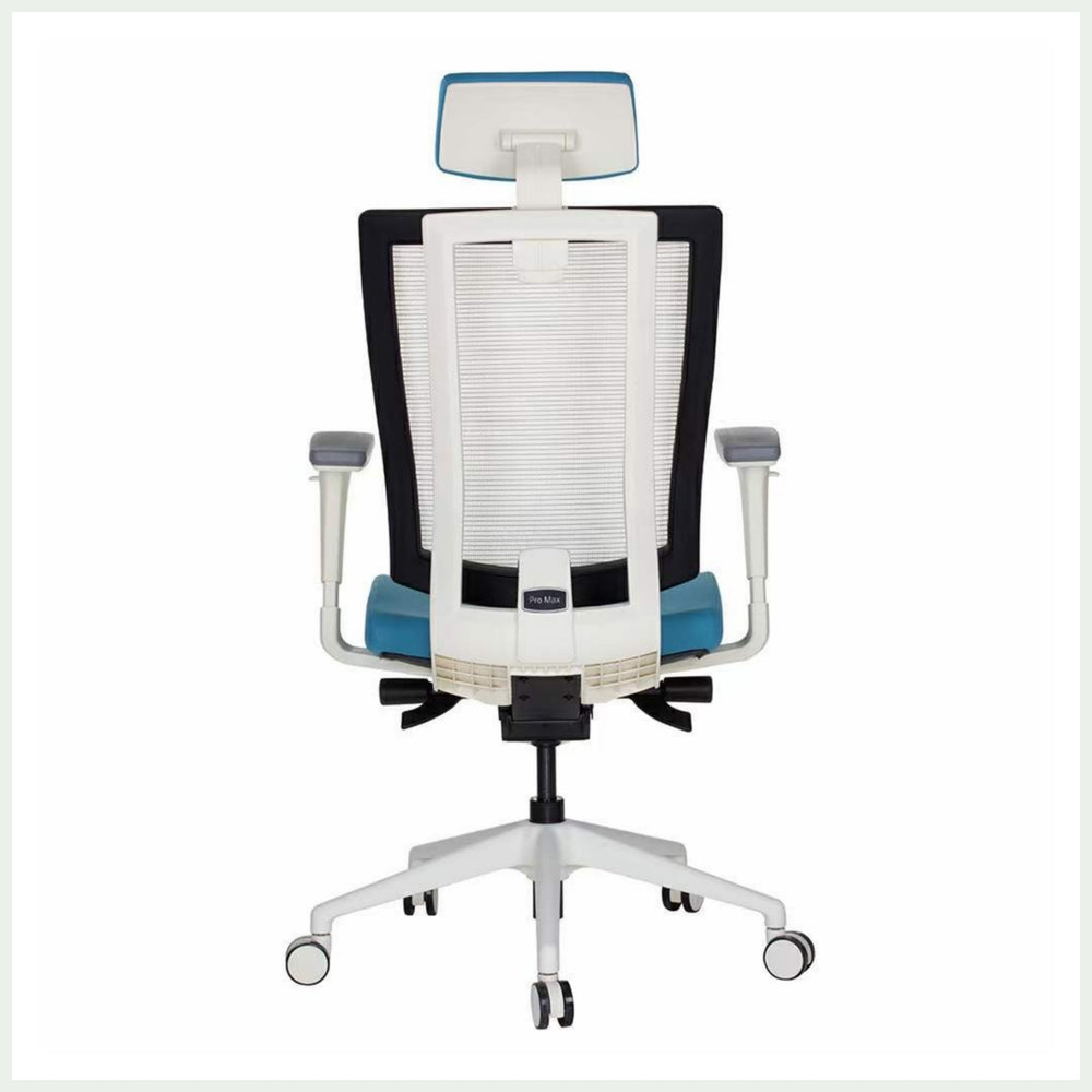 Promax-High Back Revolving Chair - White Frame
